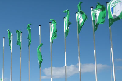 Bandeira verde escola da Marinheira